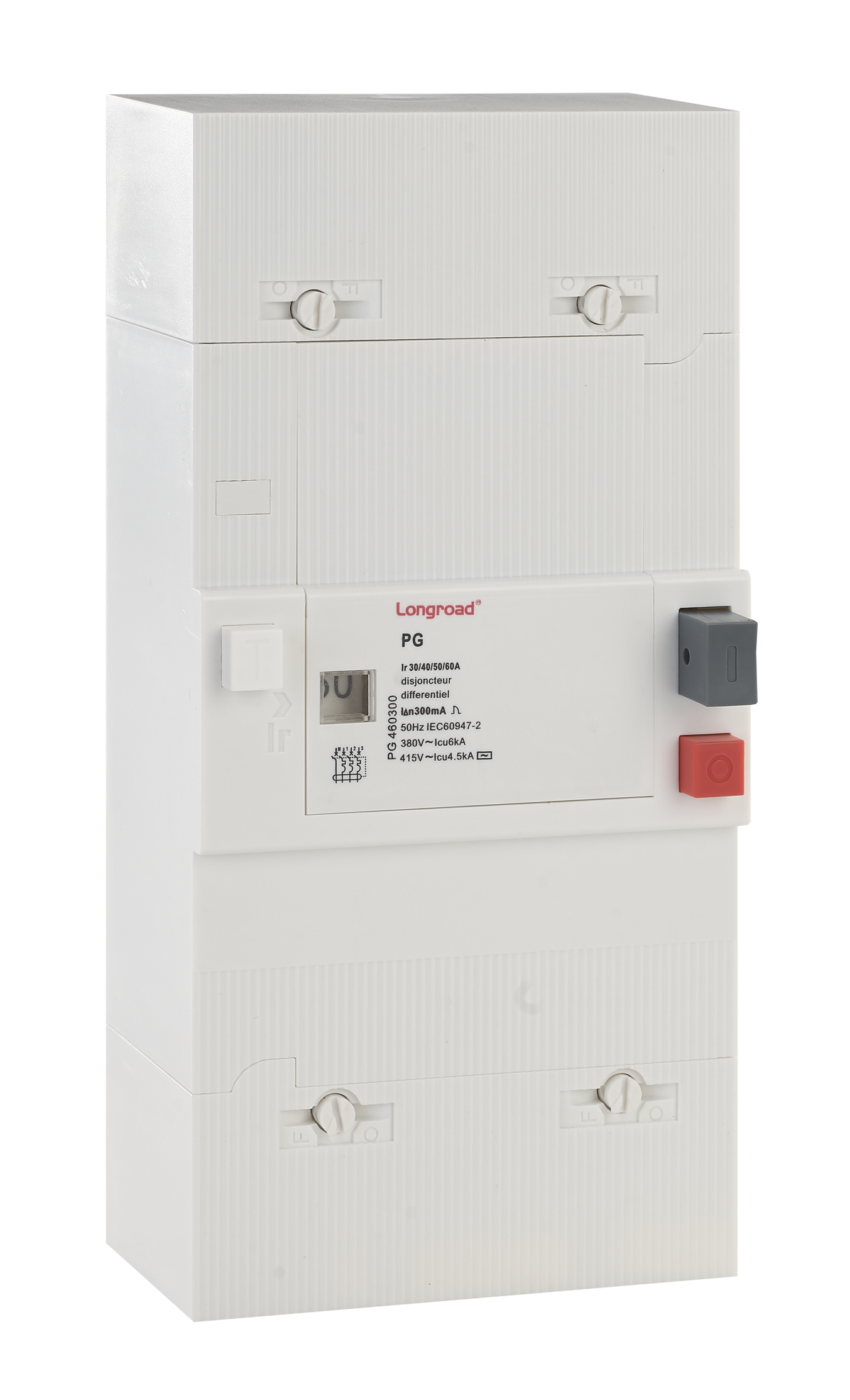 3P+N French Residual Circuit Breaker Commercial Power Distribution
