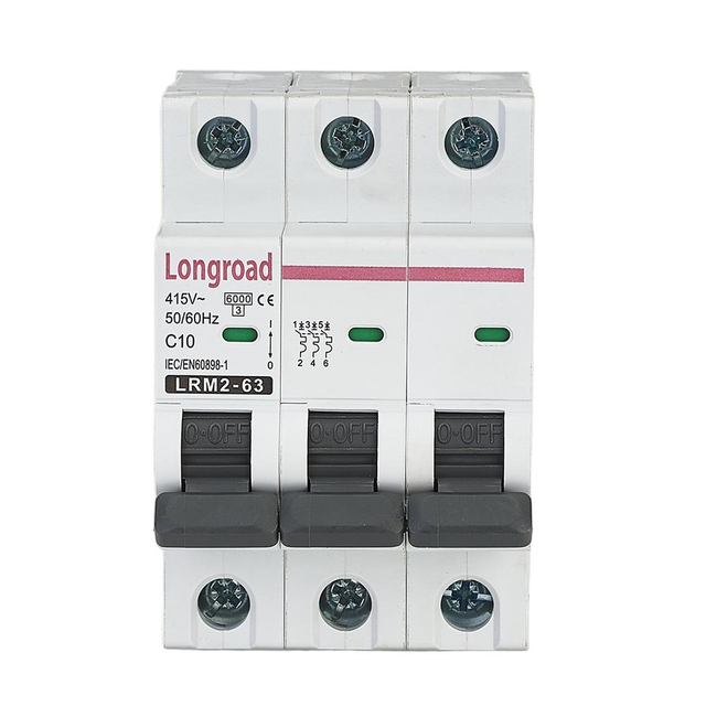LRM2-63 3P Miniature Circuit Breaker (3-pole MCB)